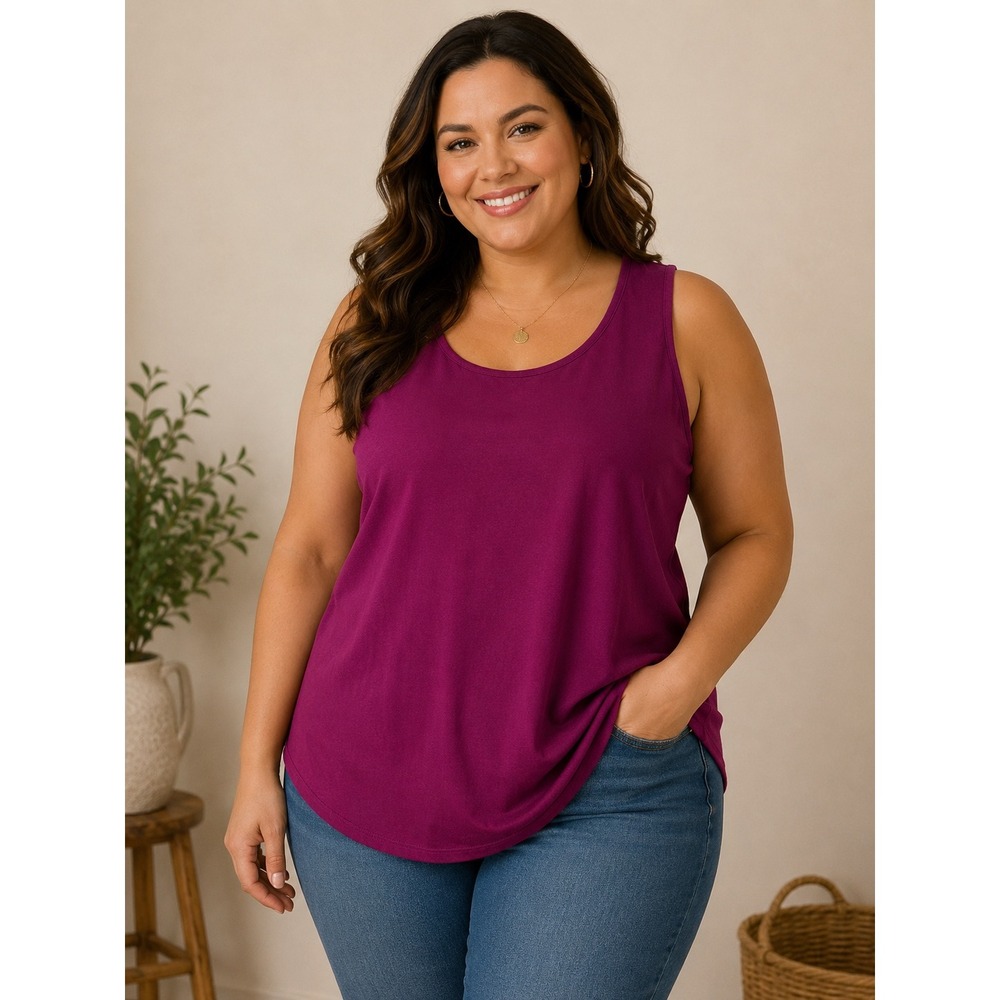 Liz & Me Essentials Cotton Tank Top Plus Size 2X 22/24 NWOT